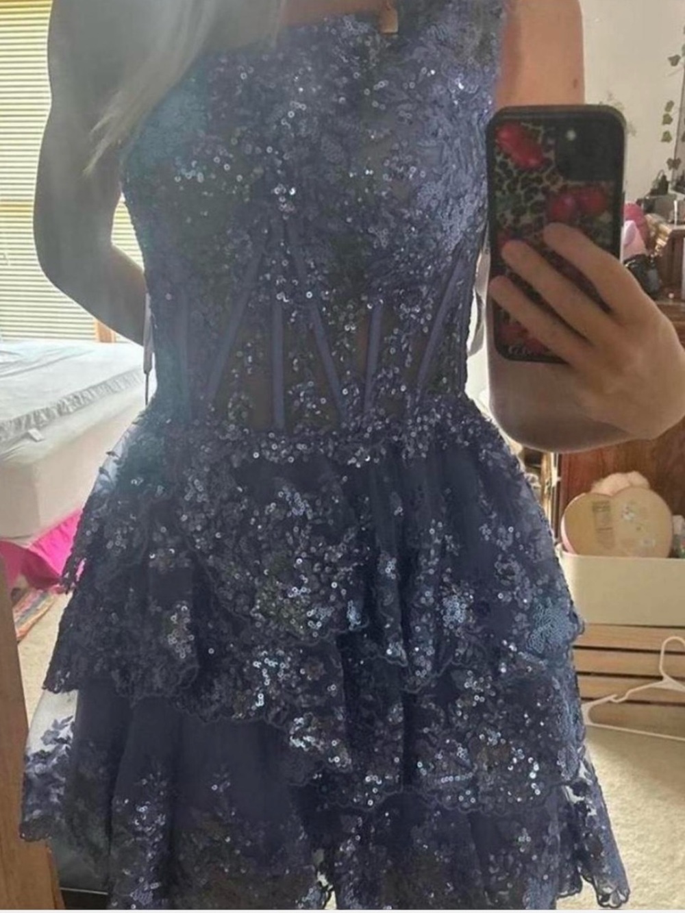 Sherri Hill Periwinkle Homecoming Dress